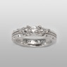 Simple and elegant silver ring encrusted with zirconia by STS R27WCZ.