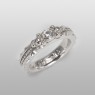 Simple and elegant silver ring encrusted with zirconia by STS R27WCZ.