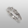 Simple and elegant silver ring encrusted with zirconia by STS R27WCZ.