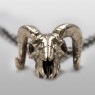 Goat skull necklace from solid brass.
