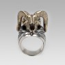 Goat skull ring.