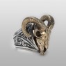 Goat skull ring.