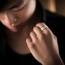 eagle ring native american design japanese jewelry brand saitai sai048 on male model view.