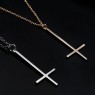 reversed cross necklace.