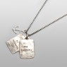 Message plate necklace by BBM and OzTKY.