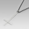 reversed cross necklace.