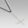 reversed cross necklace.