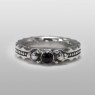 Silver ring with Onyx.