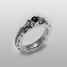 Silver ring with Onyx.