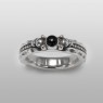 Silver ring with Onyx.