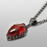 MFM red arrowhead necklace.