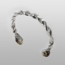 Twisted silver skull bracelet by STS.