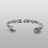 Twisted silver skull bracelet by STS.