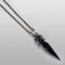 Silver and glass necklace by Ability Normal.