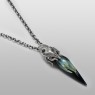 Silver and glass necklace by Ability Normal.