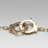Brass handcuff wallet chain.