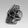 Solid Traditional Silver No Pain No Gain Skull.