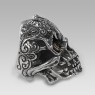 Solid Traditional Silver No Pain No Gain Skull.