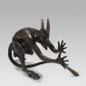 Devil bronze sculpture.