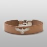 Eagle leather bangle by SAITAL.