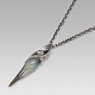 Silver and glass necklace by Ability Normal.