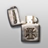 Cross zippo by solid traditional silver.