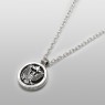 Eagle coin necklace by Saital.