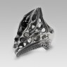Gothic silver ring with Onyx by Ability Normal.