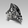 Gothic silver ring with Onyx by Ability Normal.