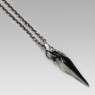 Silver and glass necklace by Ability Normal.