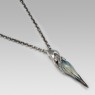 Silver and glass necklace by Ability Normal.