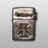Cross zippo by solid traditional silver.