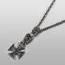 Skull and cross necklace by Solid Traditional Silver.