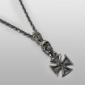 Skull and cross necklace by Solid Traditional Silver.