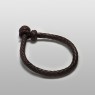 Braided leather bracelet.