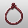 Braided leather bracelet.