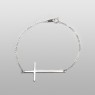 Silver cross bracelet.