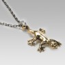 UP001Br Lizard necklace by Oz Abstract Tokyo