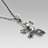 UP001Sv Lizard necklace by Oz Abstract Tokyo