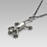 UP001Sv Lizard necklace by Oz Abstract Tokyo