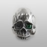 STS R16NJ-G Silver Skull Ring front view.